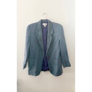 Vintage 80s/90s Liz Claiborne Jewel Tone Tweed Blazer - Size 8